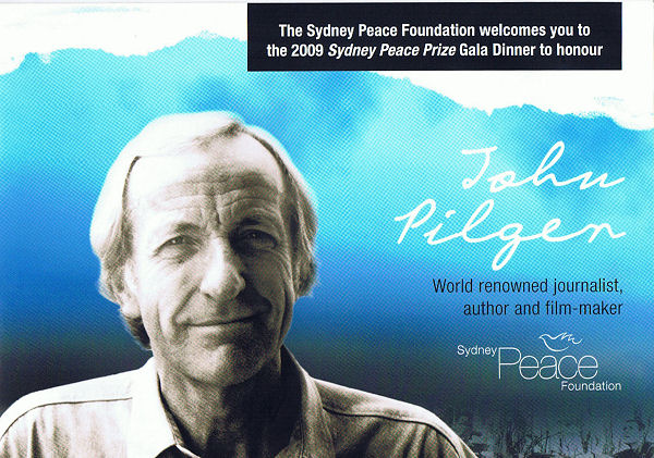 john pilger 2009 sydney peace prize
